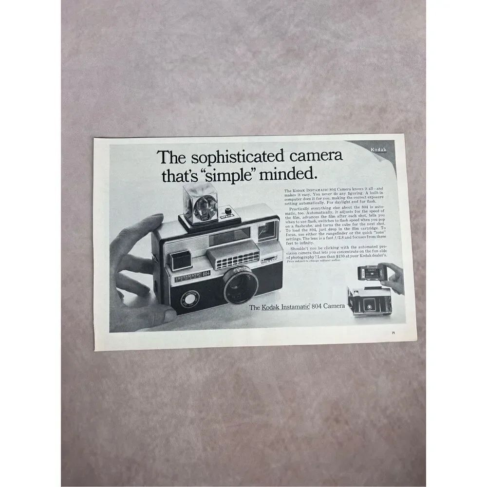 Vintage Print Advertisement Ad 1965 Kodak Print